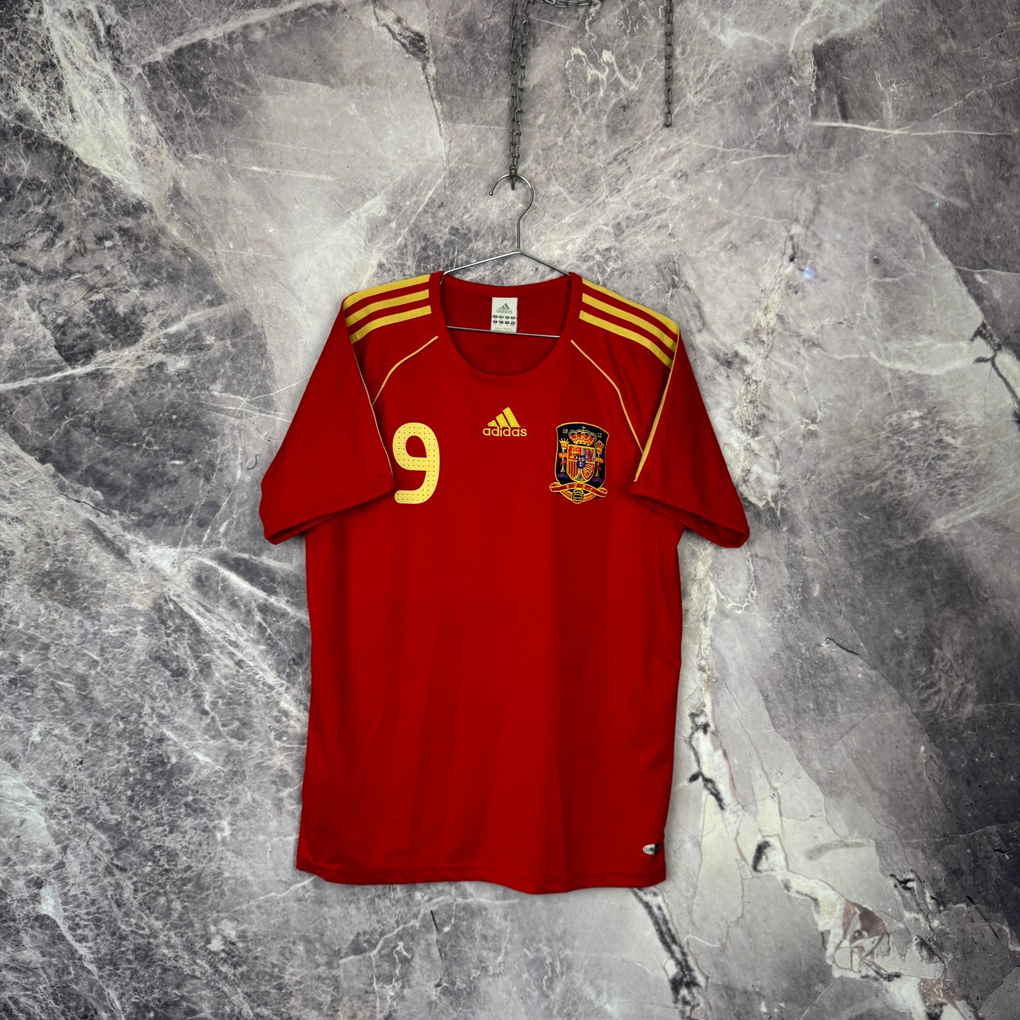 Spain 2007-2008 Home Jersey — Torres #9 M