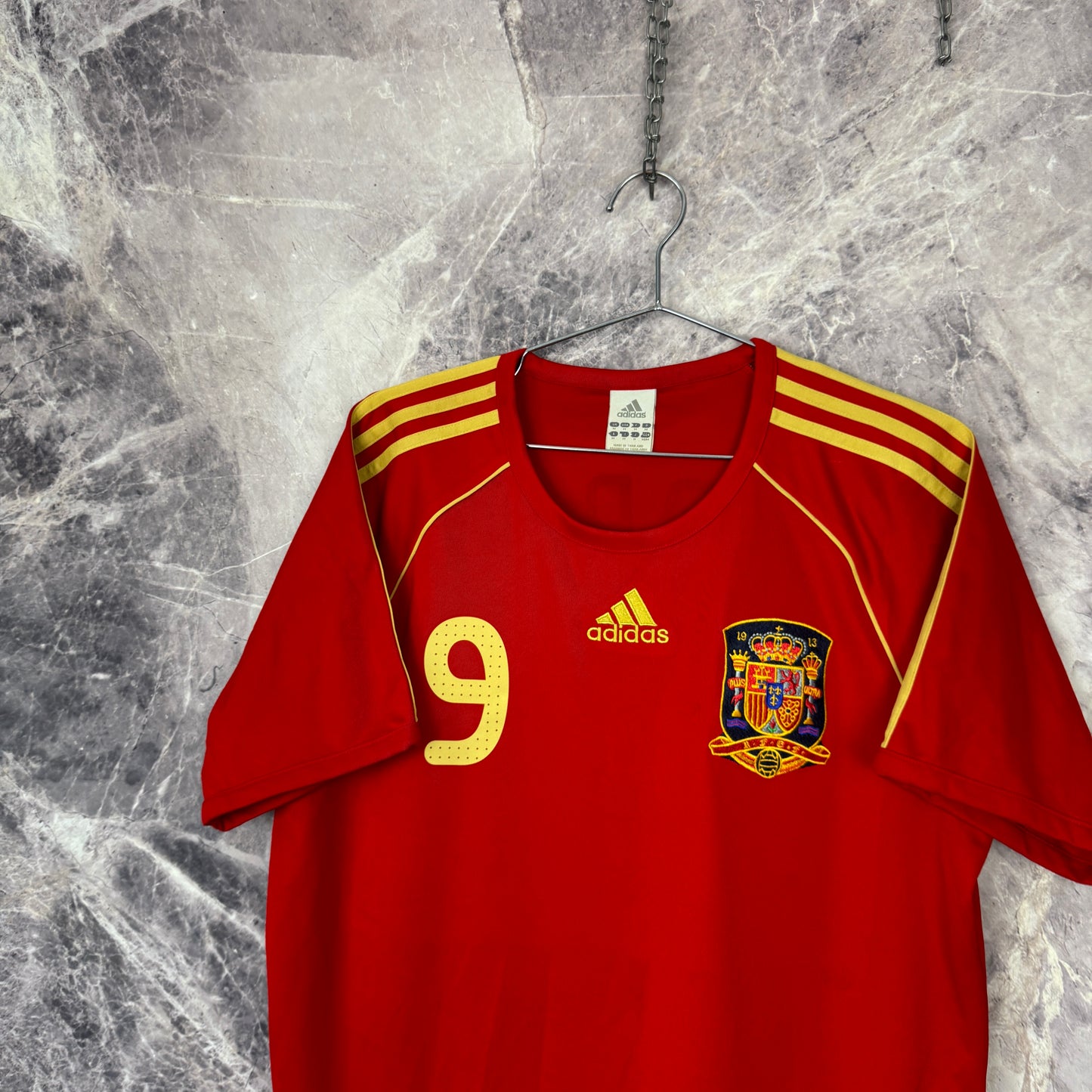 Spain 2007-2008 Home Jersey — Torres #9 M
