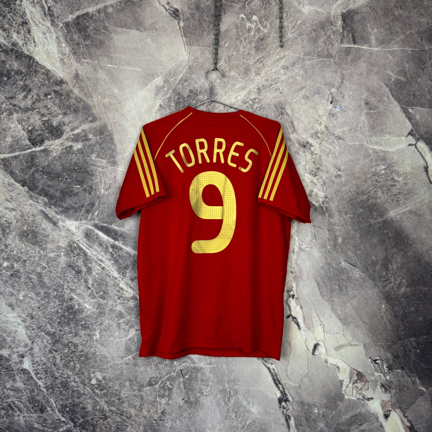 Spain 2007-2008 Home Jersey — Torres #9 M