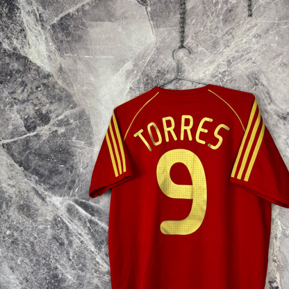 Spain 2007-2008 Home Jersey — Torres #9 M