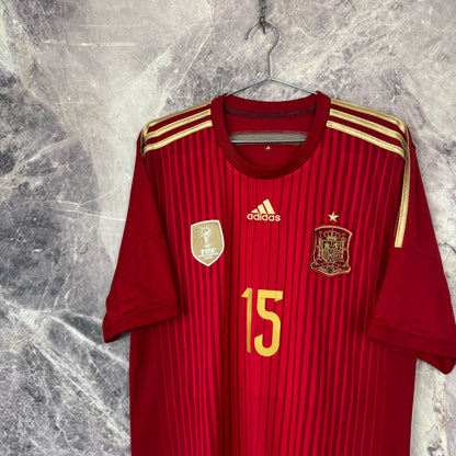 Spain 2010 Home Jersey — Ramos #15 L