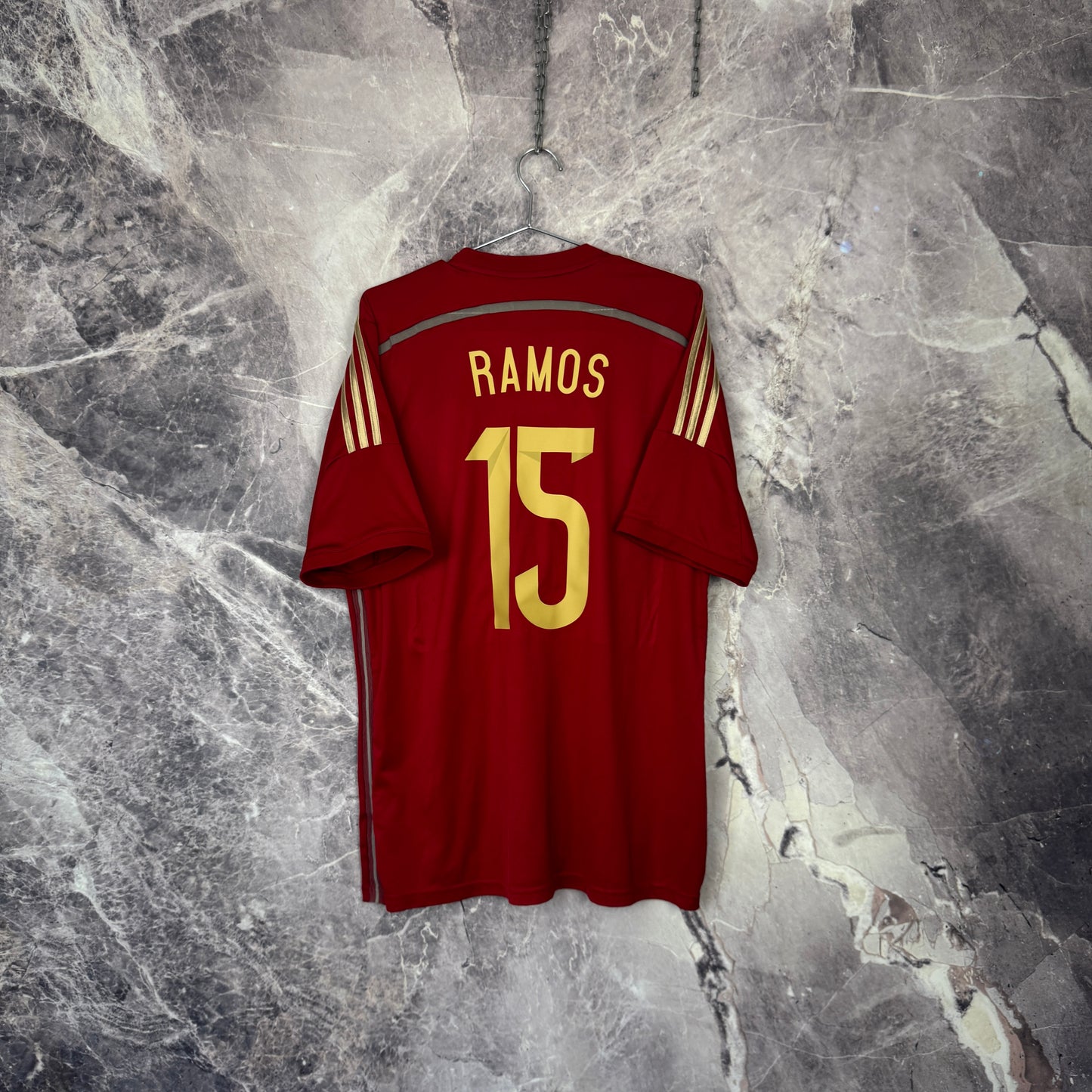 Spain 2010 Home Jersey — Ramos #15 L