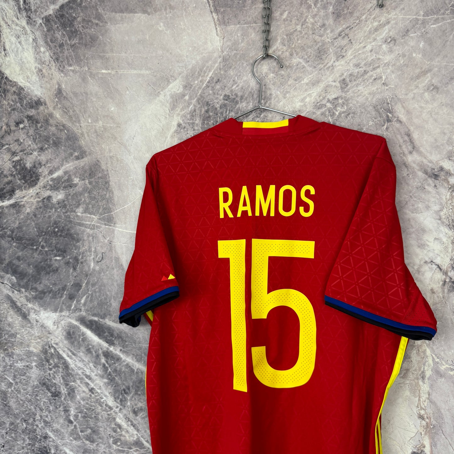 Spain 2016 Home Jersey — Ramos #15 L