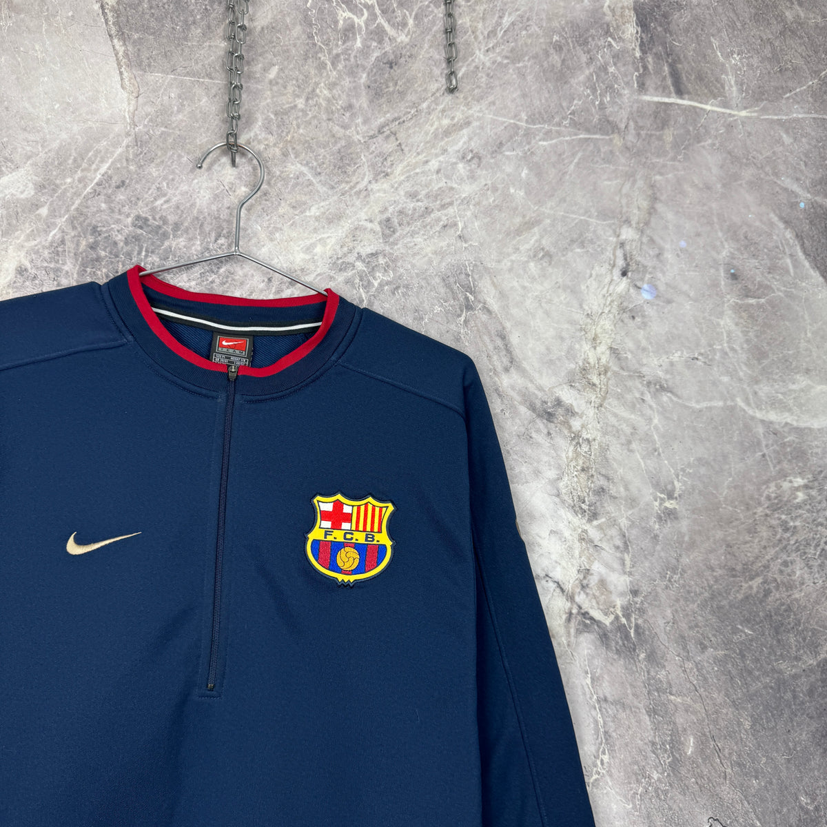 FC Barcelona 1998-1999 Training 1/4 Zip Top — M