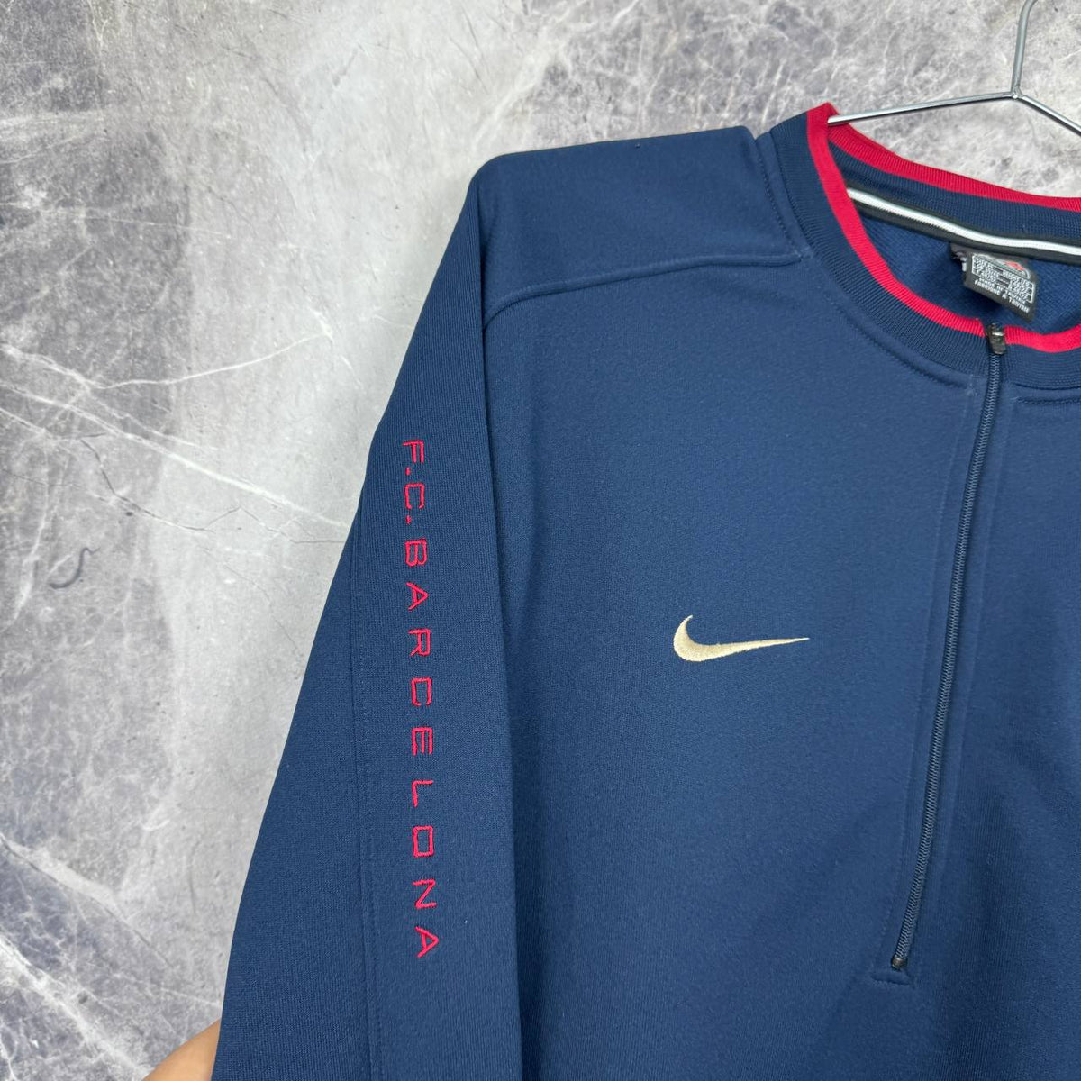 FC Barcelona 1998-1999 Training 1/4 Zip Top — M