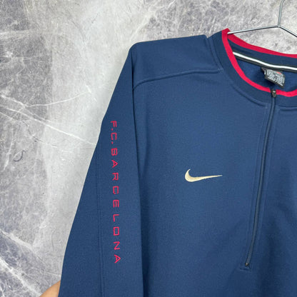 FC Barcelona 1998-1999 Training 1/4 Zip Top — M