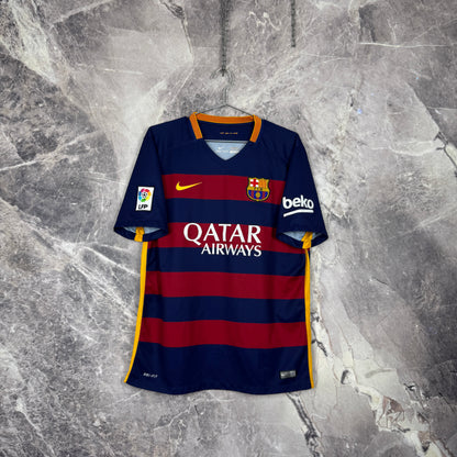 FC Barcelona 2015-2016 Home Jersey — Suárez #9 L