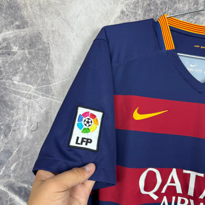 FC Barcelona 2015-2016 Home Jersey — Suárez #9 L