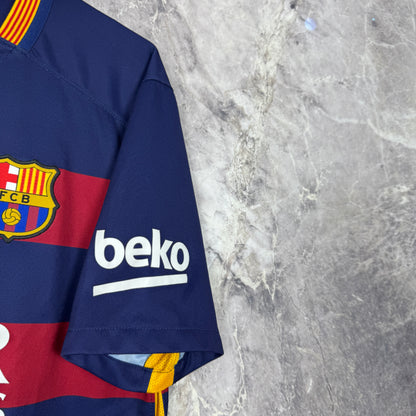 FC Barcelona 2015-2016 Home Jersey — Suárez #9 L