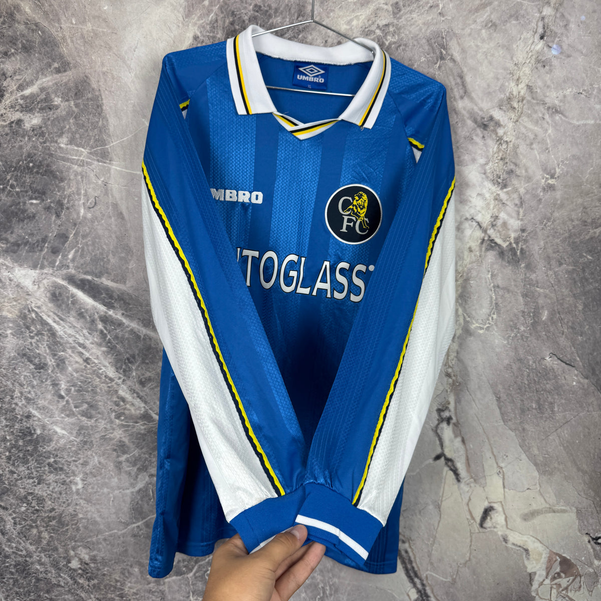 Chelsea FC 1997-1999 Home Long Sleeve Jersey — XL