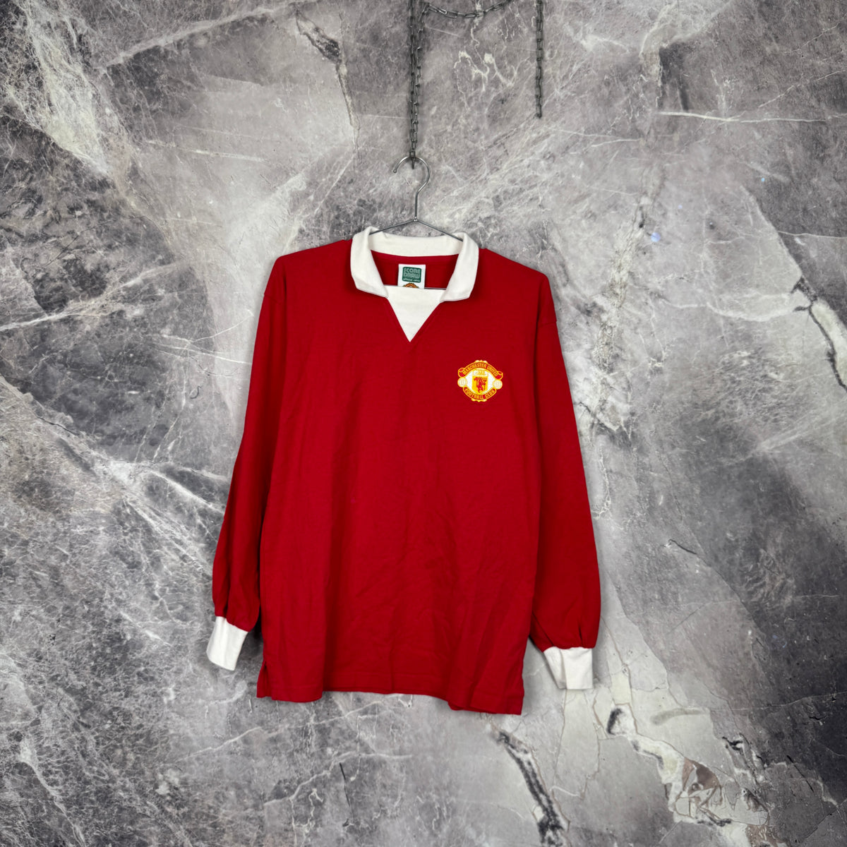 Manchester United Retro Replica Home Jersey — Long Sleeve S