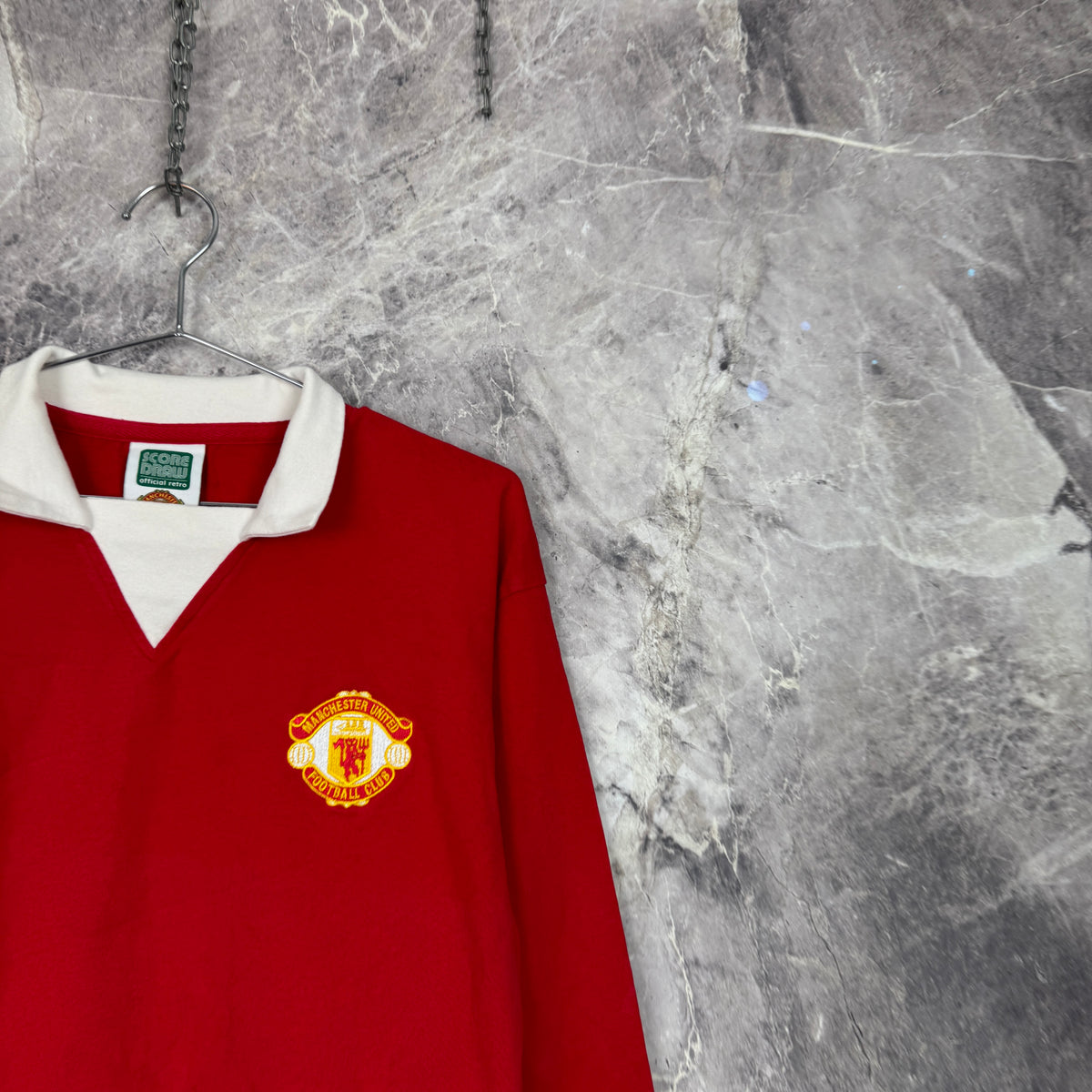 Manchester United Retro Replica Home Jersey — Long Sleeve S