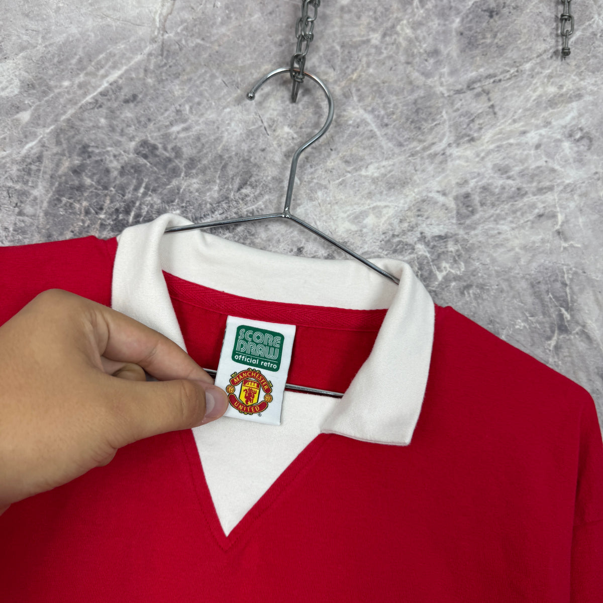 Manchester United Retro Replica Home Jersey — Long Sleeve S