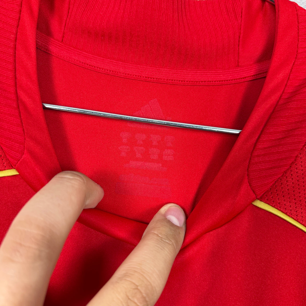Spain 2008-2009 Home Jersey — Xavi #8 XL