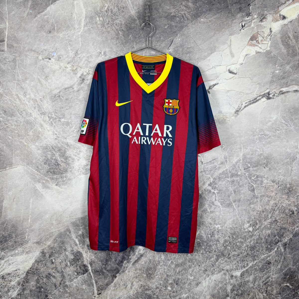 Barcelona 2013-2014 Home Jersey — Messi #10 XL