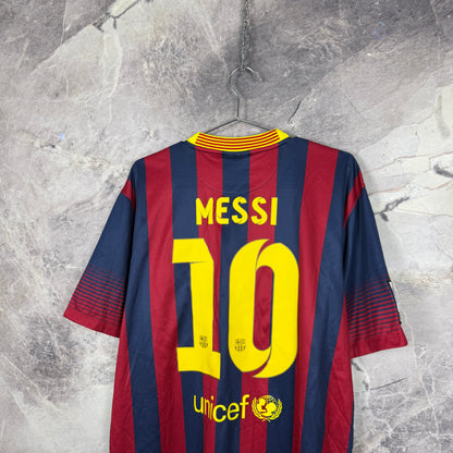 Barcelona 2013-2014 Home Jersey — Messi #10 XL