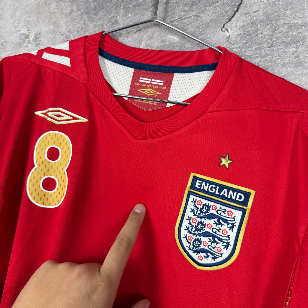 England 2006-2008 Away Jersey — Lampard #8 XL