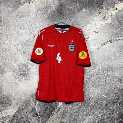 England 2004-2006 Away Jersey — Gerrard #4 XL