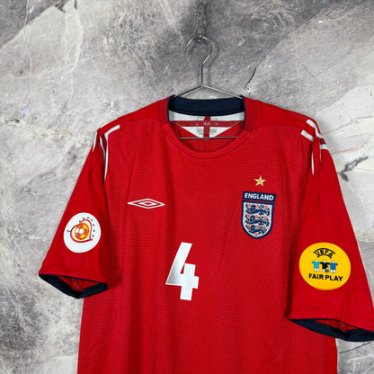 England 2004-2006 Away Jersey — Gerrard #4 XL