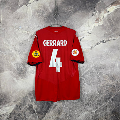 England 2004-2006 Away Jersey — Gerrard #4 XL