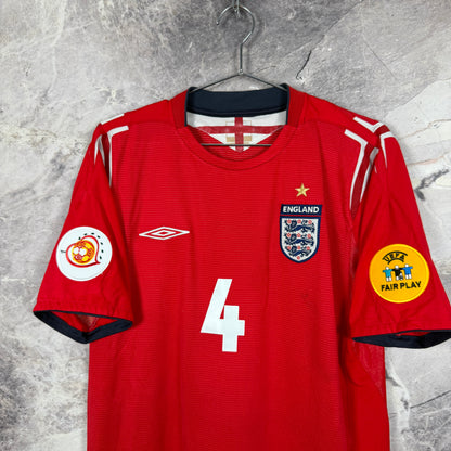 England 2004-2006 Away Jersey — Gerrard #4 M