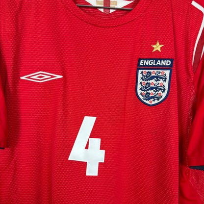 England 2004-2006 Away Jersey — Gerrard #4 M