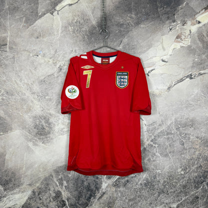England 2006-2008 Away Jersey — Beckham #7 M