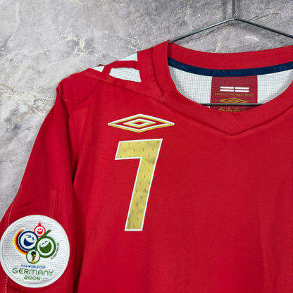 England 2006-2008 Away Jersey — Beckham #7 M