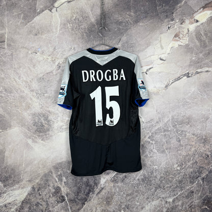 Chelsea 2004-2005 Away Jersey — Drogba #15 M