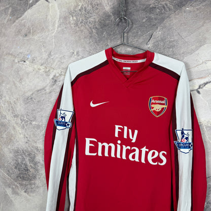 Arsenal 2008-2010 Home Long Sleeve Jersey Match Prepared — Vela #12 M