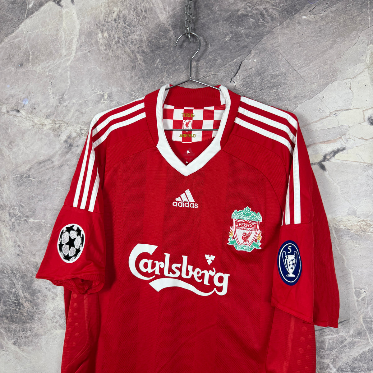 Liverpool 2008-2010 Home Jersey — Gerrard #8 XL