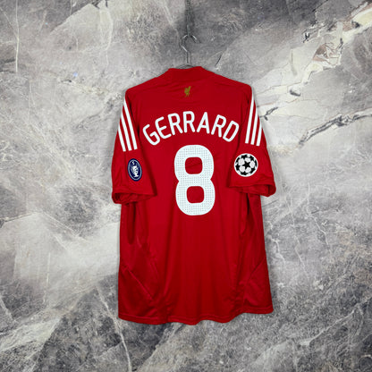 Liverpool 2008-2010 Home Jersey — Gerrard #8 XL